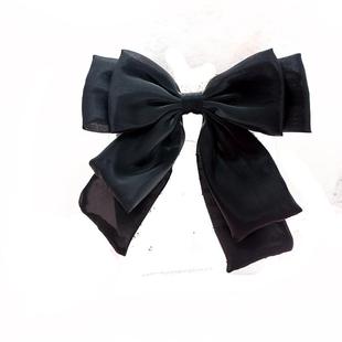 2023年新款胸花网纱大蝴蝶结别针珍珠领结花女时尚衣领配饰装饰