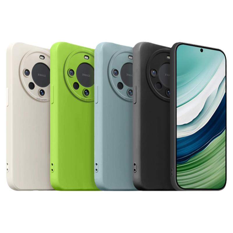 适用于华为Mate60手机壳液态硅胶Mate60Pro/+新款镜头全包保护套超薄BRA-AL00天使眼ALN-男女磨砂防摔软壳