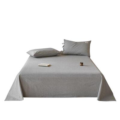 无印良品简约纯棉床单单件100