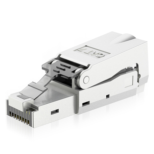 免压水晶头超六6七类千兆屏蔽免工具接网线cat7五5类免打网络接头