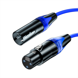 卡侬线公对母麦克风话筒线平衡式xlr音频线DMX512舞台灯光信号线调音台功放音箱响连接线发烧电容麦延长线3米