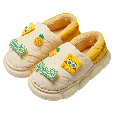 海绵宝宝卡通棉拖鞋女冬季新款