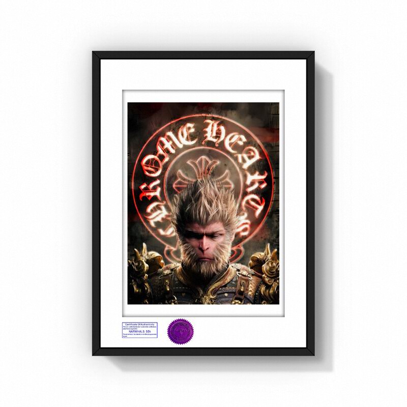 S5h正品限量版画 黑神话：悟空&克罗心Chrome Hearts 潮流装饰画