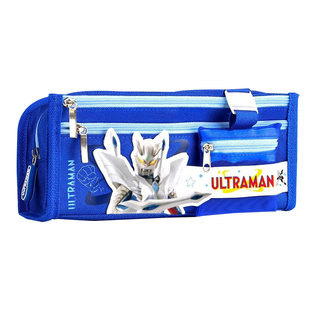 正版奥特曼多层多拉大容量笔袋男孩赛罗小学生铅笔袋一年级多功能文具收纳袋高颜值男生卡通便携笔盒带零钱包