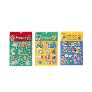 LINE FRIENDS 连我朋友 JOGUMAN X TYAKASHA 贴纸 可爱卡通创意