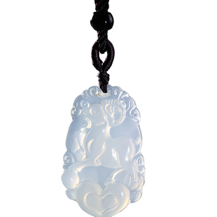 天然白玉髓吊坠十二生肖玛瑙鼠牛虎兔龙蛇马羊猴鸡狗猪男女款挂件