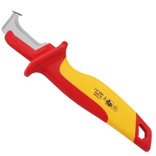 开拓绝缘电工刀高硬度VDE认证1000V耐高压电工专用电线拔皮剥皮刀