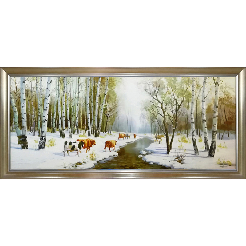 招财牛画家原创手绘油画