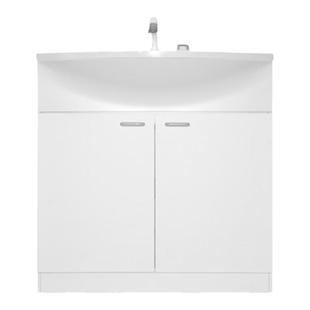 日本进口松下浴室柜镜柜带灯单面600/750宽双孔龙头洗面台化妆柜