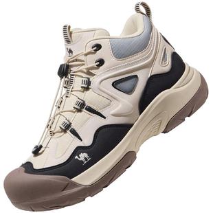 骆驼户外登山鞋2025冬季新款男鞋显高防滑防水高帮爬山徒步鞋女鞋