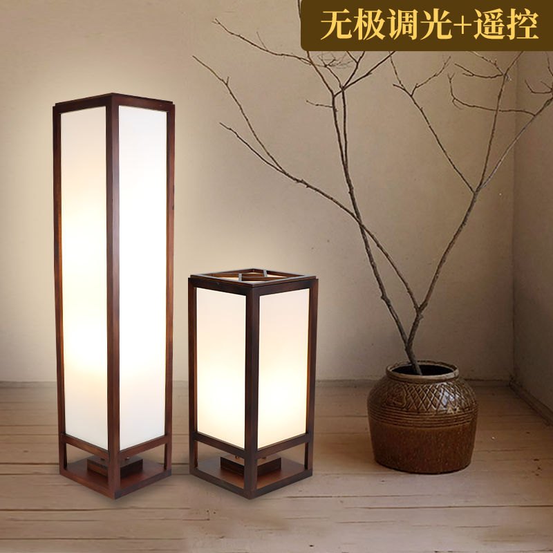 中式落地灯客厅酒店茶室装饰过道实木侘寂风立式禅意落地台灯