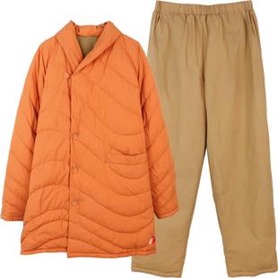 朵朵可可冬季新款白鸭绒羽绒服撞色简约家居服睡衣男情侣套装