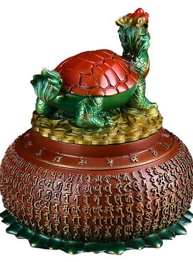 2025贺年装饰摆件铜龙龟聚宝盆