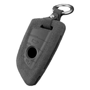 适用于宝马钥匙套新5系7系1系X1X3X4X5X6三系刀锋翻毛皮钥匙壳扣