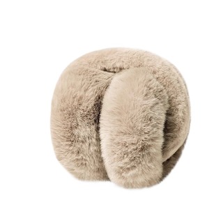 耳罩女冬季2025新款加绒耳捂子毛绒保暖耳包可折叠仿兔毛耳套白色