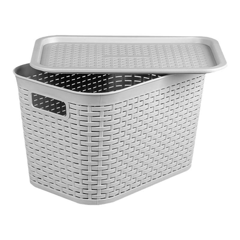 爱丽丝思大小号塑料收纳箱多功能厨房镂空藤编衣服日式储物整理盒