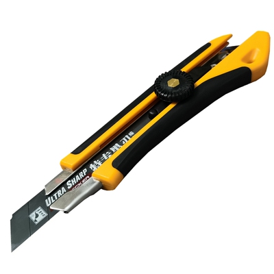 啄木鸟786美工刀重型刀具加厚刀鞘螺旋锁定18MM黑钢黑刃壁纸刀片