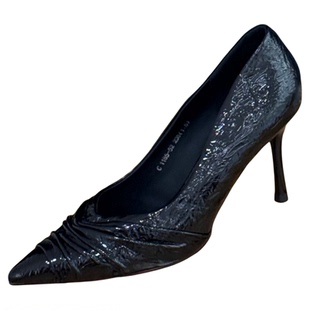 8cm细跟高跟鞋女2026春季新款法式尖头浅口单鞋不累脚职业工作鞋