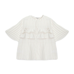 niko and ...衬衫女夏季新款时尚荷叶边休闲淑女上衣970714