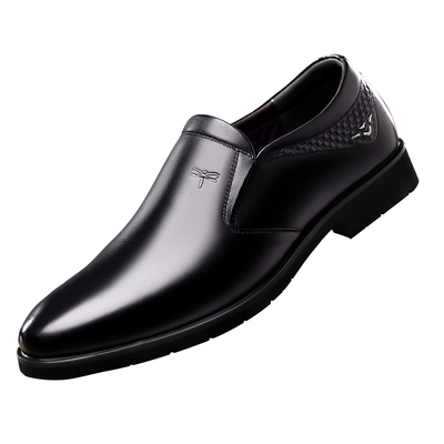 皮鞋蜻蜓牌真皮透气英伦