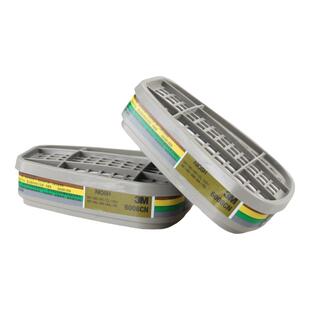 3M 6006CN多功能滤毒盒防护甲醛甲胺氨气有机蒸气喷漆装修过滤盒