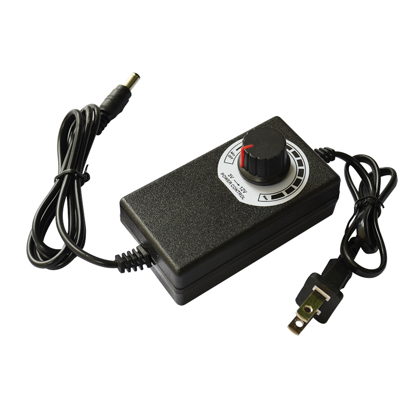3V-12V调速器24W直流DIY电机摄影棚可调电源适配器无极调压2A电源
