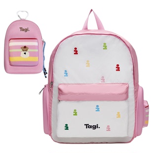 Tagi.《哈哈/爆米花》折叠大容量收缩包旅行袋抽绳收纳袋双肩包