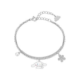 潮色绘x三丽鸥玉桂狗手链纯银精致在逃公主女款大耳狗送闺蜜礼物