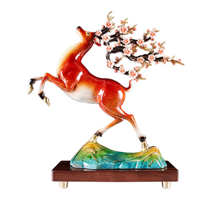纯铜梅花鹿摆件高档家居装饰品