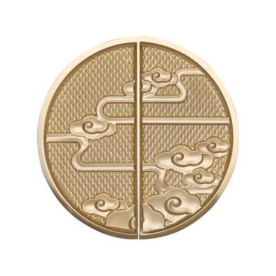 朴西新中式家具半圆形黄铜拉手
