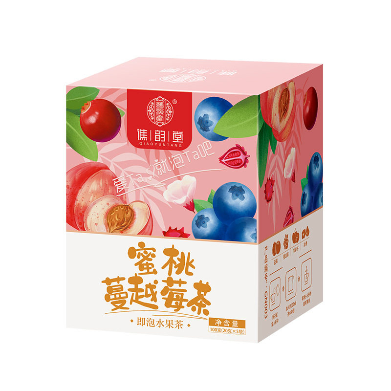 蜜桃蔓越莓蓝莓茶包玫瑰水果果茶
