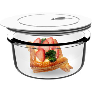 欢喜婆 德国plazotta耐热玻璃 保鲜盒微波炉用饺子盒冰箱收纳盒