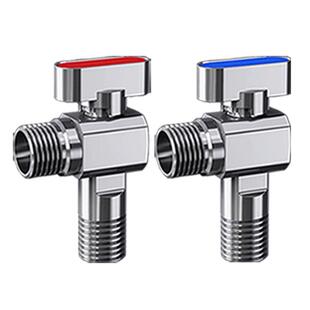 潜水艇球阀大流量燃气热水器水阀直通全开关阀铜角阀冷热水三角阀