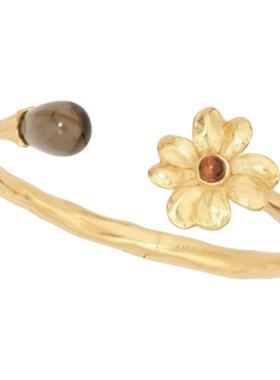 护身符红虎眼石白蝶贝双头手镯