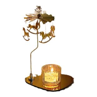 创意走马灯天然能量水晶杯摆件客厅玄关桌面招财摆件高级感装饰品