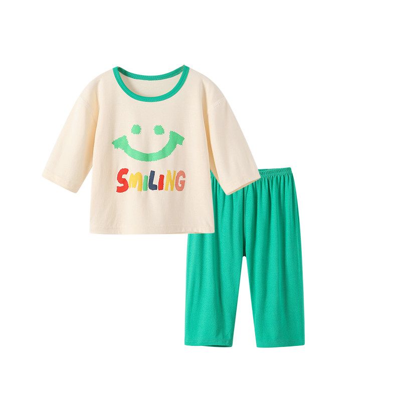 夏季薄款空调服宝宝套装睡衣婴儿