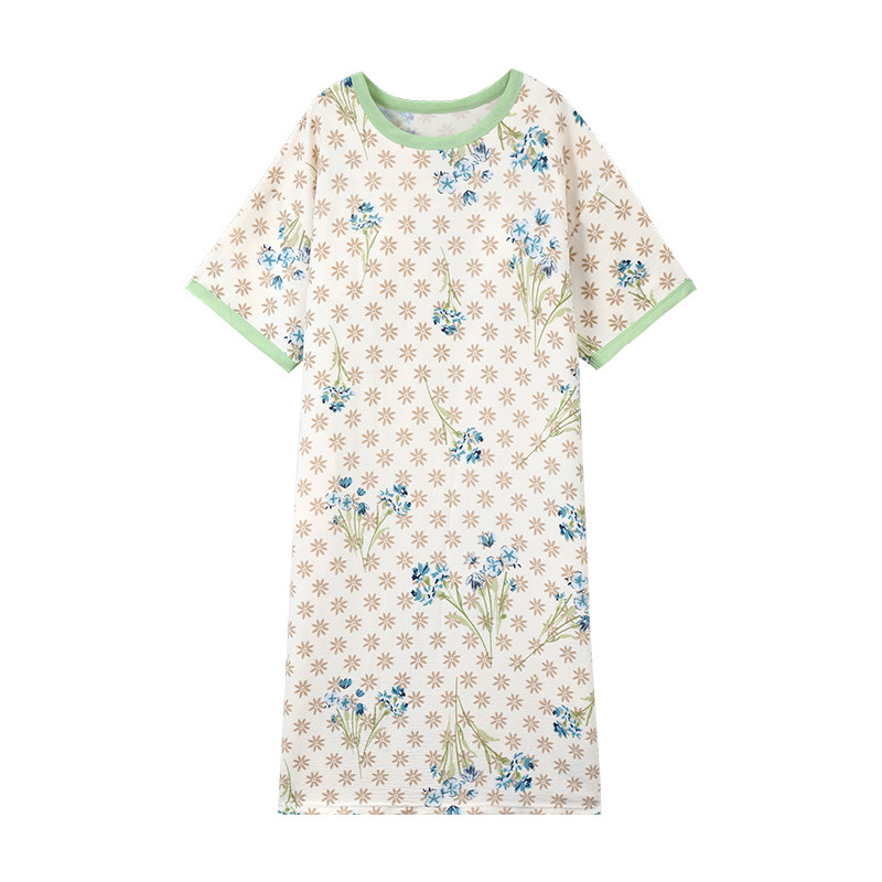 薄女士睡裙自带胸垫家居服可外穿