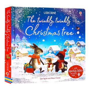 Usborne出品 圣诞节发光书 英文原版绘本The Twinkly Twinkly Christmas Tree早教启蒙玩具书儿童宝宝晚安睡前故事哄睡书绘本