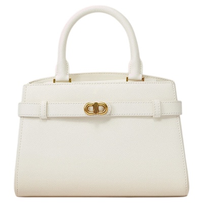 女士金属扣带饰手提凯莉包