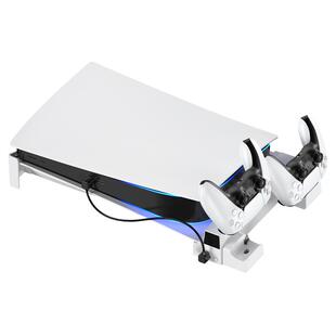 OIVO 索尼PS5游戏主机收纳横放支架光驱版数字版通用多功能手柄充电带风扇散热底座PS5 SLIM/PRO平放支架配件