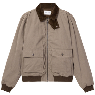 【杨幂同款】Miss Sixty25冬季新款夹棉外套女巴恩风夹克撞色棉服