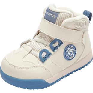 巴拉巴拉宝宝学步鞋加绒鞋子婴儿运动秋冬季新款童鞋男童女童休闲