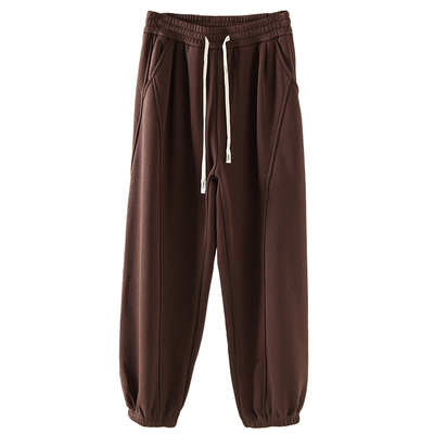 系带松紧腰束脚卫裤运动休闲裤