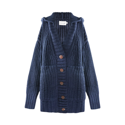 soolrok松未韵一大连帽毛衣外套