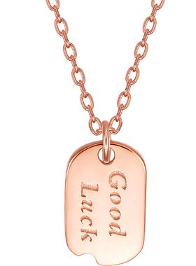 周六福S925银链坠时尚方牌元素彰显时尚送女友节日礼物