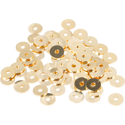 超薄18K精工古法老金工艺黄金色文玩直切隔片手串diy配珠卡环垫片