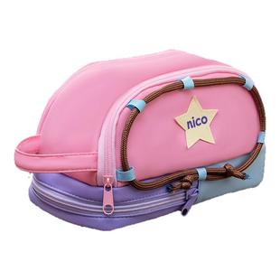 笔袋女生2025新款超火大容量高颜值ins风文具盒男孩小学生儿童铅笔盒女孩初中生简约小众撞色多层文具收纳袋