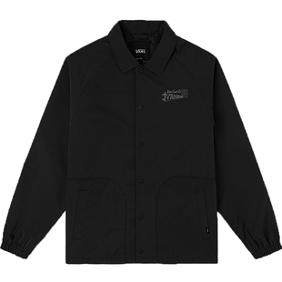 VANS范斯男子DOODLE LOGO COACH运动健身夹克外套VN000NM6BLK