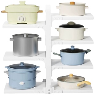 锅具收纳架厨房置物架锅架家用多功能水槽下橱柜台面分层储物架子