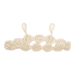 重工立体纯手工钩花毛线玫瑰花短款小吊带背心女外搭罩衫复古百搭